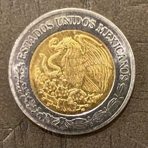 1 Peso Mexico 2023, Bi-metallic Ring of Splendor (Anillo del Resplandor) MX Mint